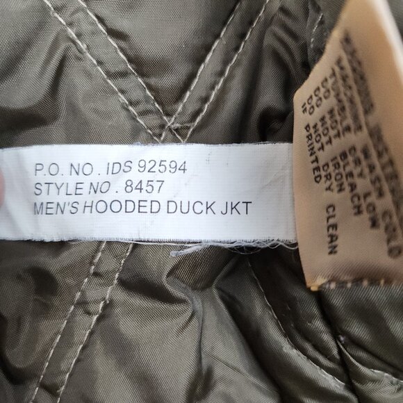 Vtg Workwear Canvas Hooded Jacket Mens Extra Large Duck Quilted Heavy Contractor - Picture 10 of 13